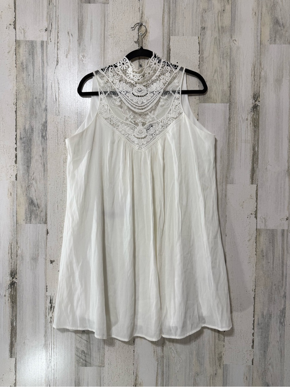 J for Justify Ivory Lace High-Neck Sleeveless Camisole